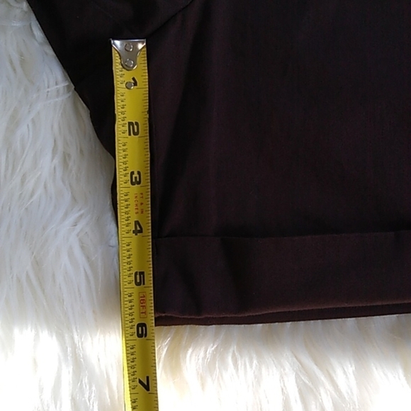 Lauren Ralph Lauren Chocolate Brown Cuffed Stretch Cotton Shorts - Picture 12 of 13